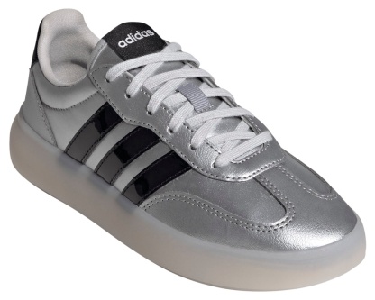 adidas Kids' Grade School Barreda Decode Shoes - Silver Metallic/Black/Chalk White - View 6