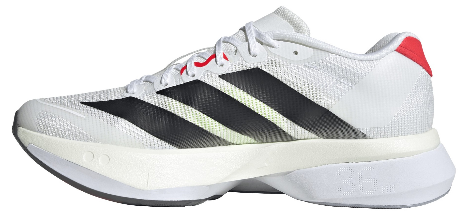 adidas Women's Adizero Boston 13 Running Shoes - White/Black/Red - View 4