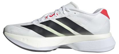 adidas Women's Adizero Boston 13 Running Shoes - White/Black/Red - View 4