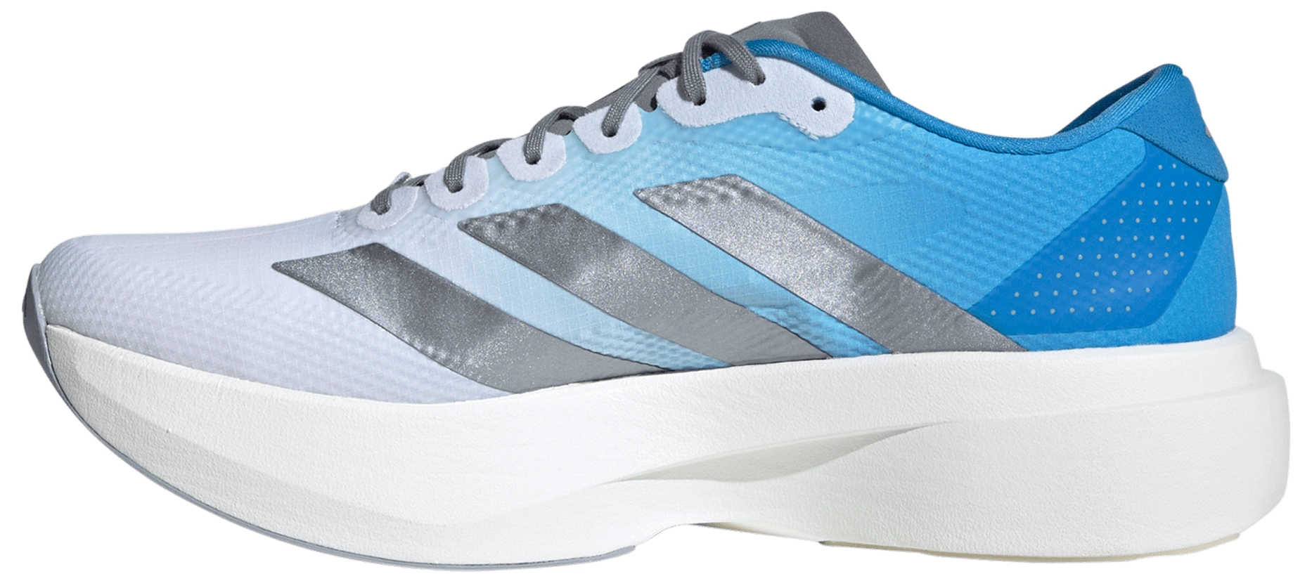 adidas Men's Adizero EVO SL Woven Running Shoes - Ftwr White/Ftwr White/Ftwr White - View 4