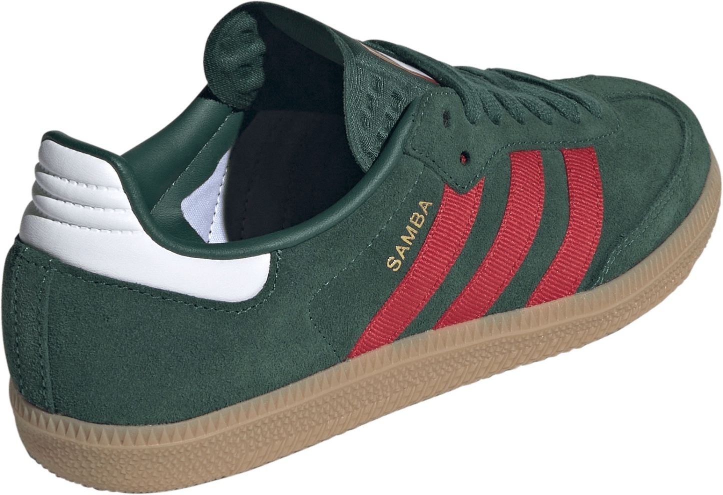 adidas Kids' Grade School FIFA World Cup Samba OG Shoes - Team Dark Green/Better Scarlet/Gum - View 6