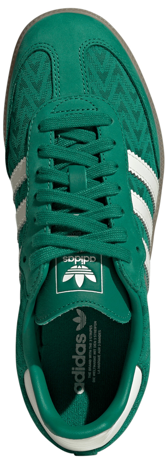 adidas Women's Samba OG Shoes - Bold Green/Off White/Gold Met - View 2