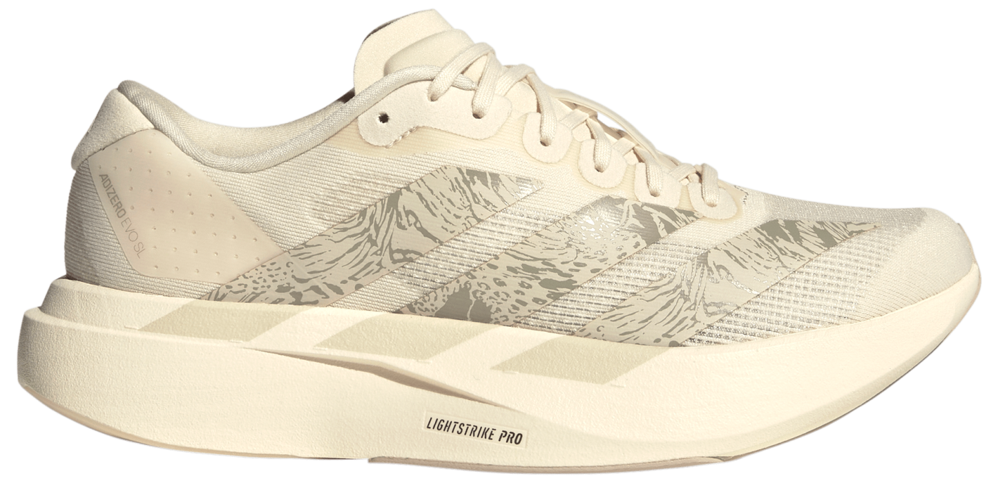 adidas Women's Adizero EVO SL Running Shoes - Wonder White/Wonder Taupe - View 1