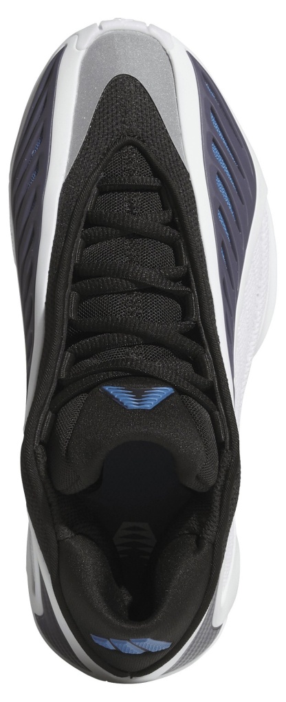 adidas Kids' Grade School Anthony Edwards 2 'Alphadawgs' Basketball Shoes - White/Black - View 2
