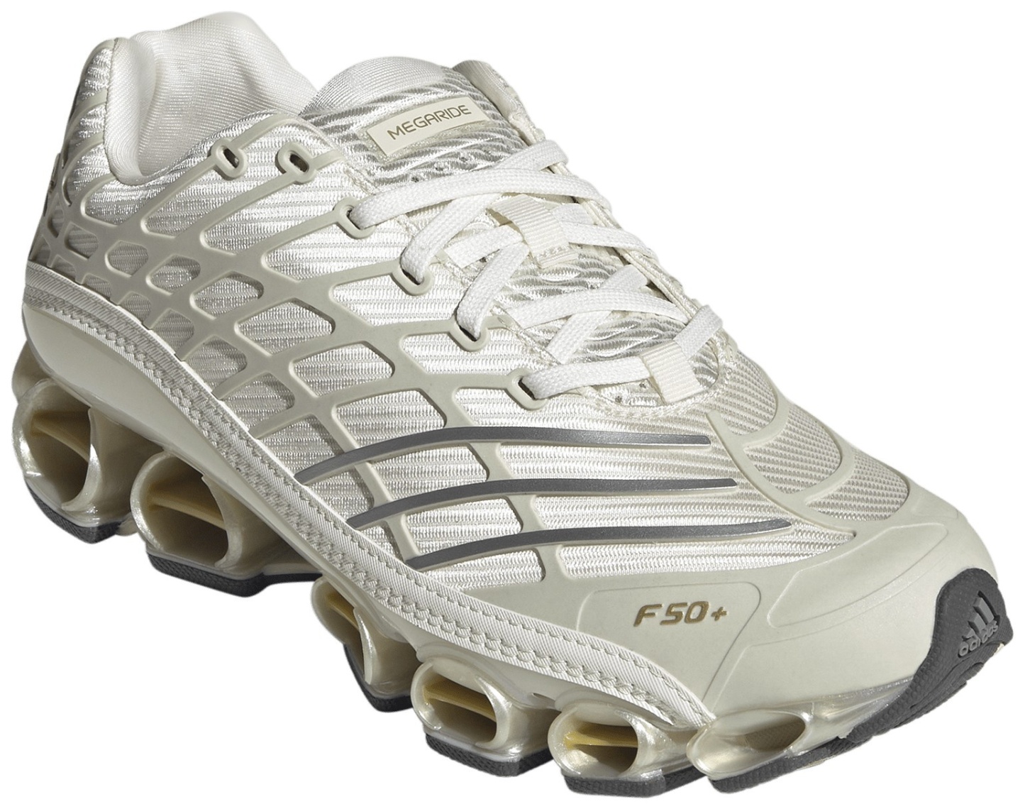 adidas Megaride F50 Shoes - White/Ice Gold - View 6