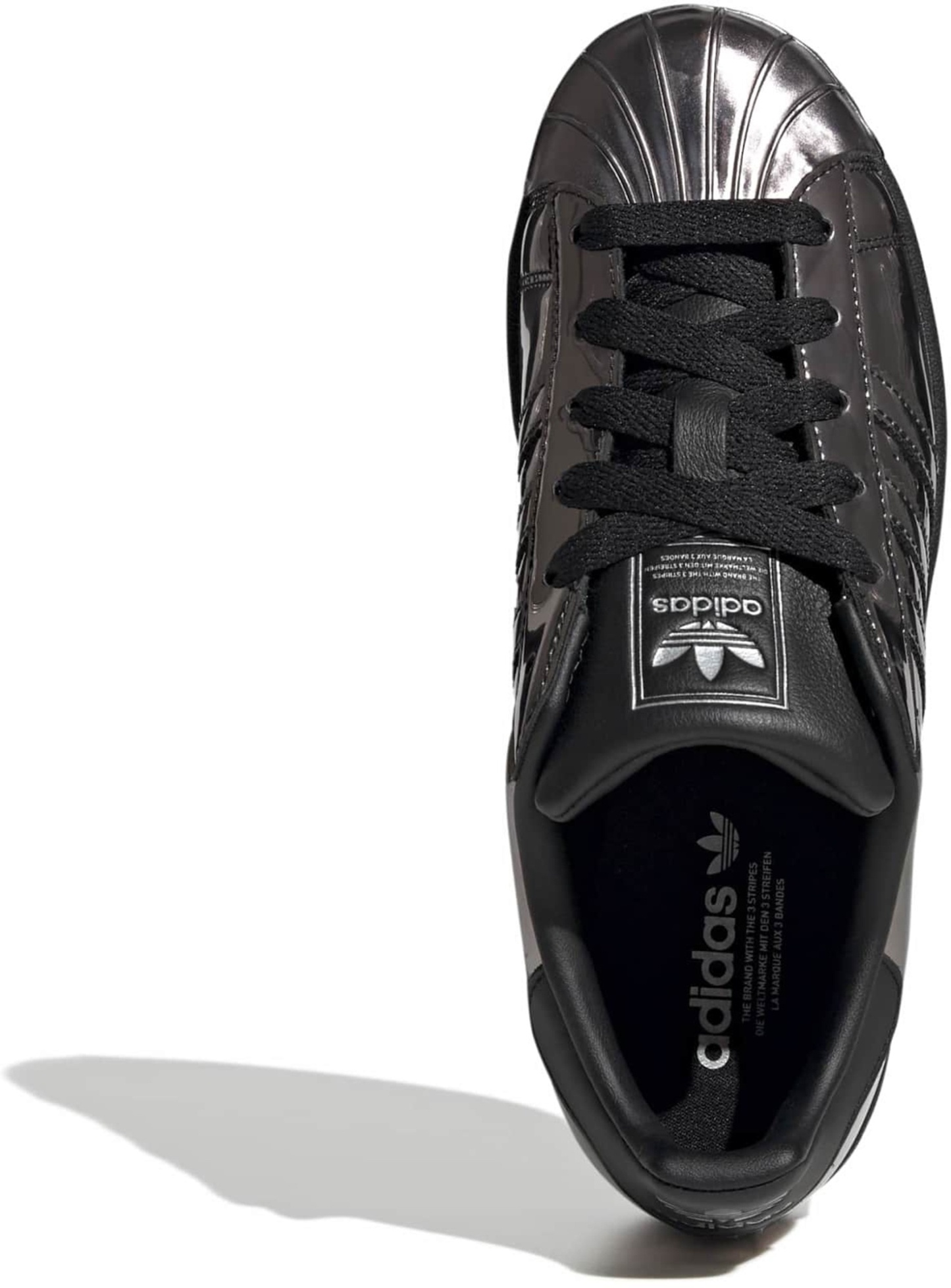 adidas Women's Superstar II Shoes - Chrome Black/Silver - View 2