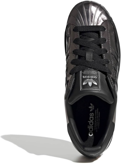 adidas Women's Superstar II Shoes - Chrome Black/Silver - View 2
