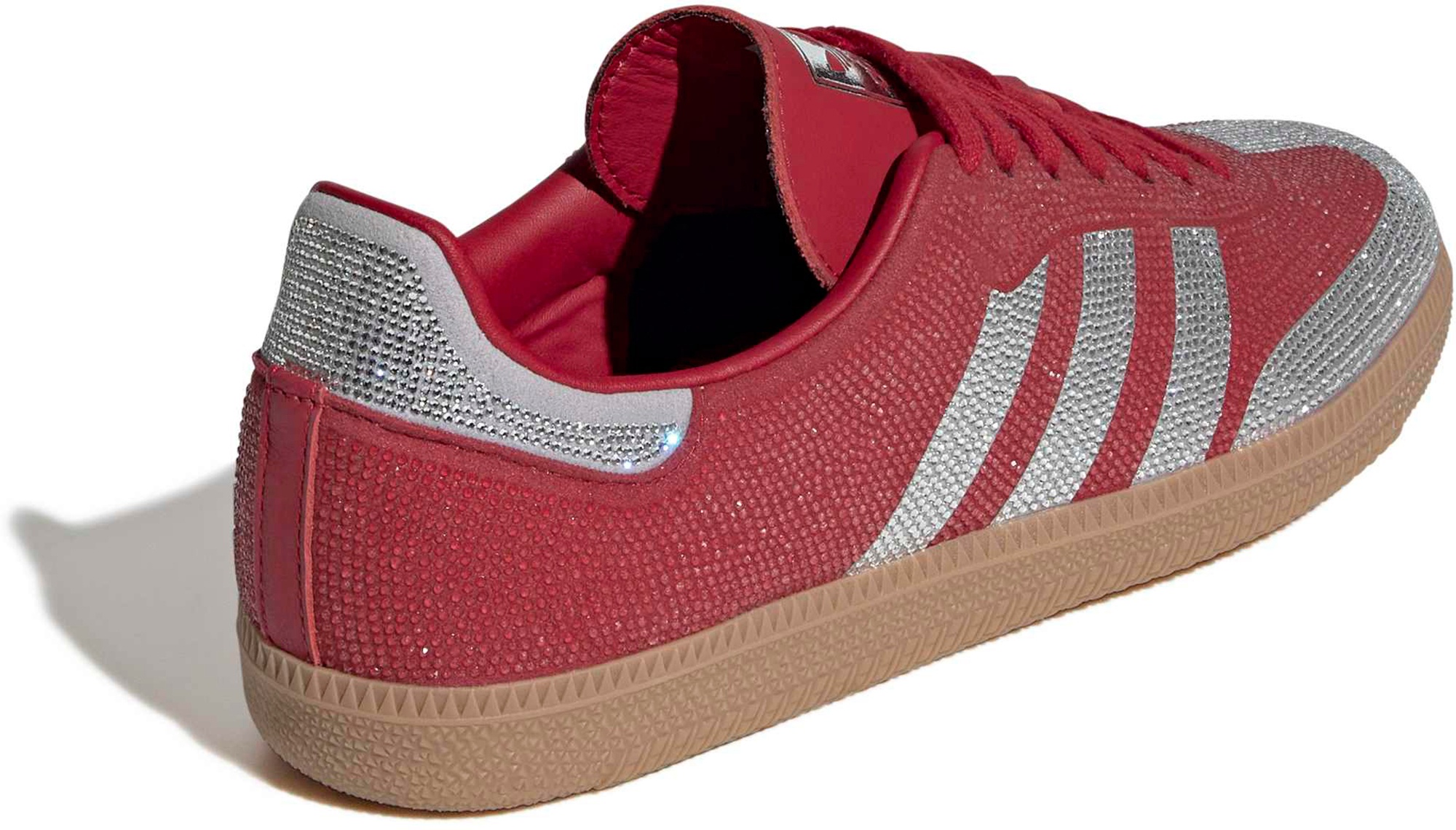 adidas Women's Samba OG Shoes - Rhinestone Tm Vic Red/Slv - View 5