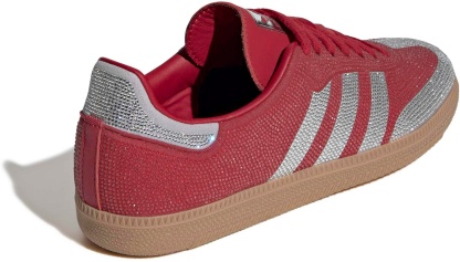 adidas Women's Samba OG Shoes - Rhinestone Tm Vic Red/Slv - View 5