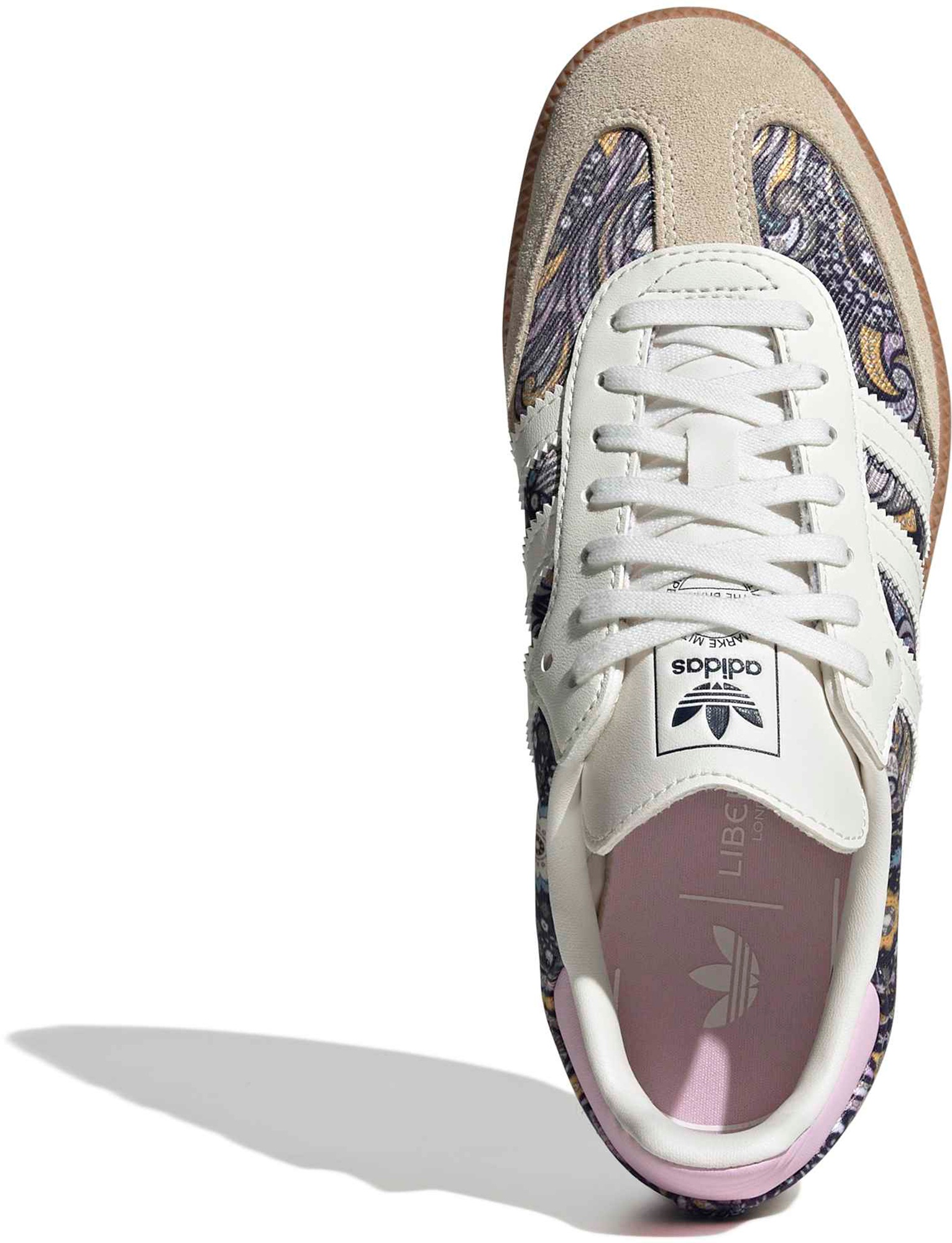 adidas Kids' Grade School Samba OG Shoes - Core White/Orchid Fusion/Gum 2 - View 2