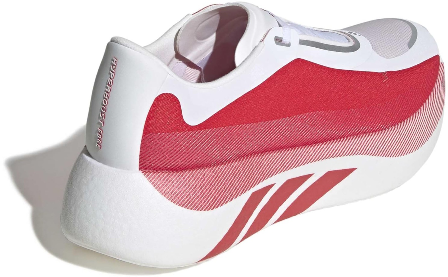 adidas Men's Hyperboost Edge Running Shoes - White/Ruby/Metallic - View 9