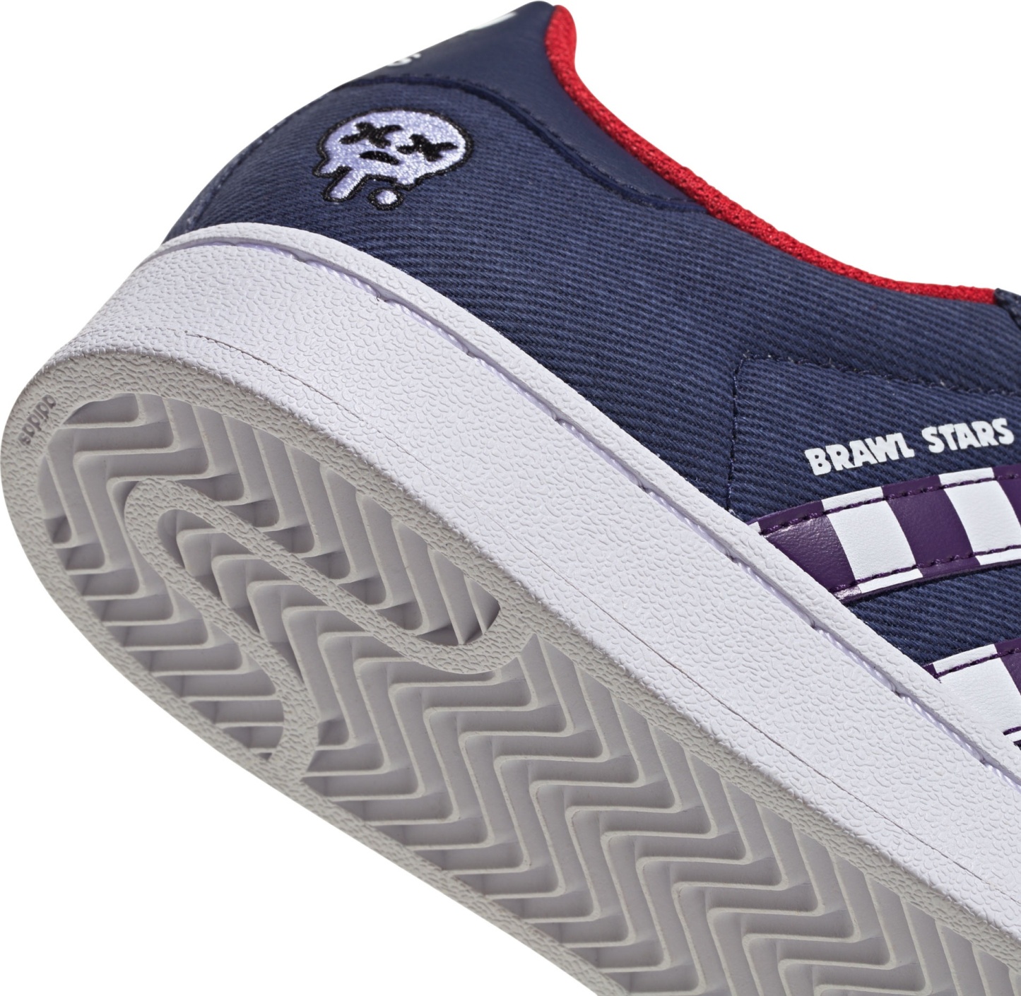 adidas Kids' Grade School Superstar II Brawl Shoes - Blue/Purple/White - View 7