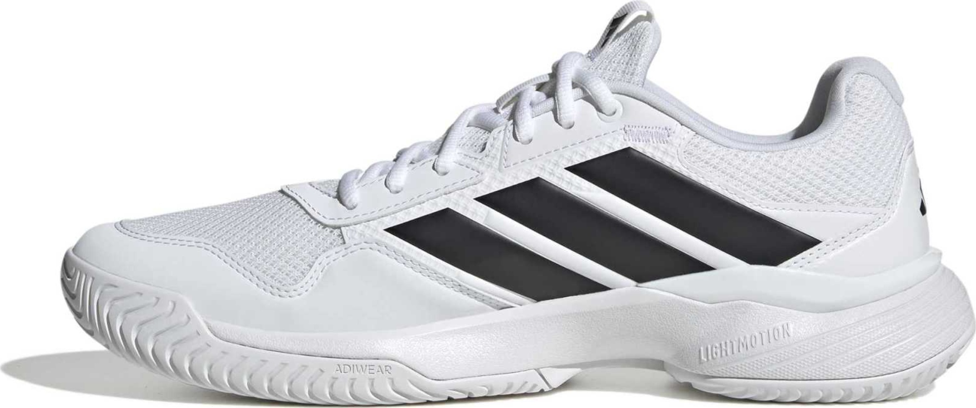 adidas Men's GameCourt 3 All Court Tennis Shoes - Ftwr White/Core Black/Core Blk - View 6