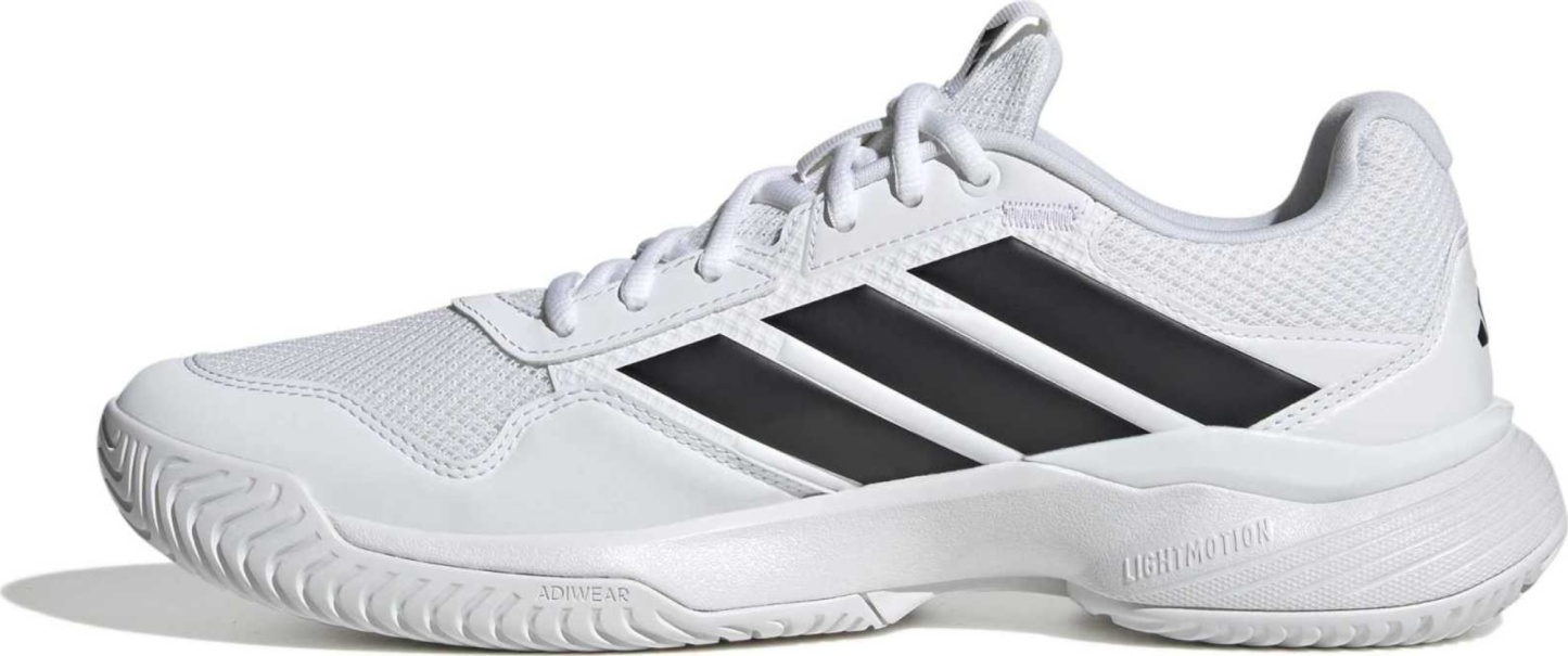 adidas Men's GameCourt 3 All Court Tennis Shoes - Ftwr White/Core Black/Core Blk - View 6
