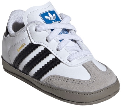 adidas Toddler Samba OG Shoes - White/Black/Clear Granite - View 6