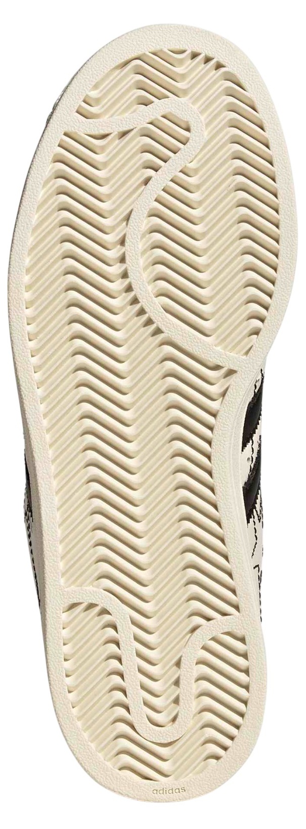 adidas Women's Superstar II Shoes - Cream White/Core Black/Cream White - View 3