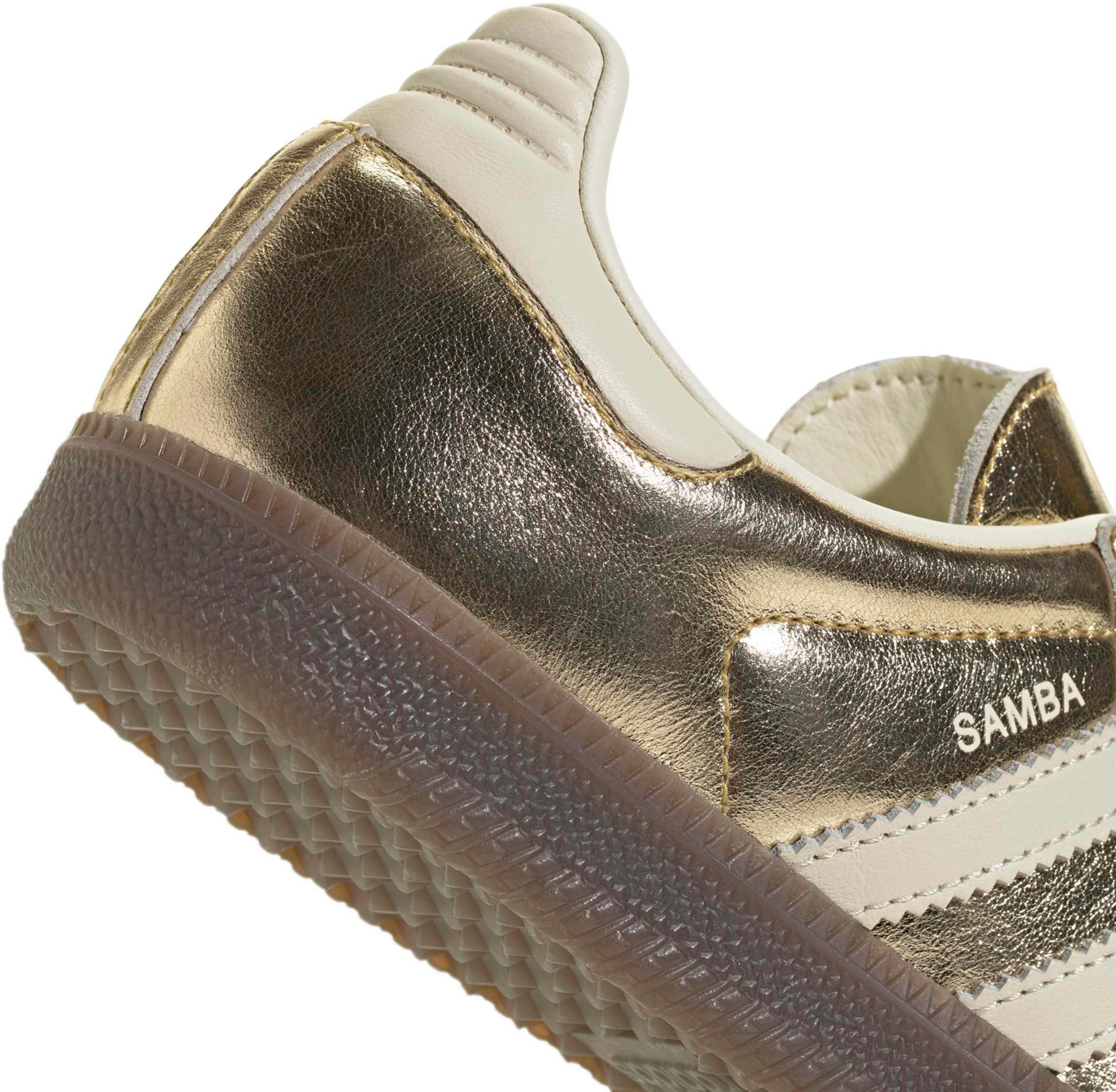 adidas Women's Samba OG Shoes - Gold Mtlc/Off White/Gum5 - View 8