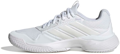 adidas Women's GameCourt 3 All Court Tennis Shoes - Ftwr White/Zero Met./Ftwr White - View 4