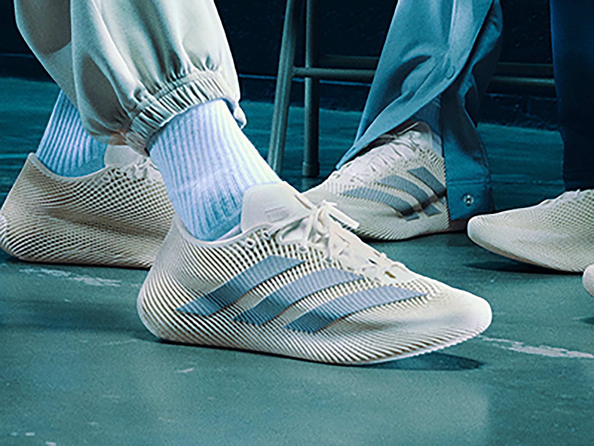 adidas CLIMACOOL Laced Shoes - Off White/Off White/Silver Met - View 3