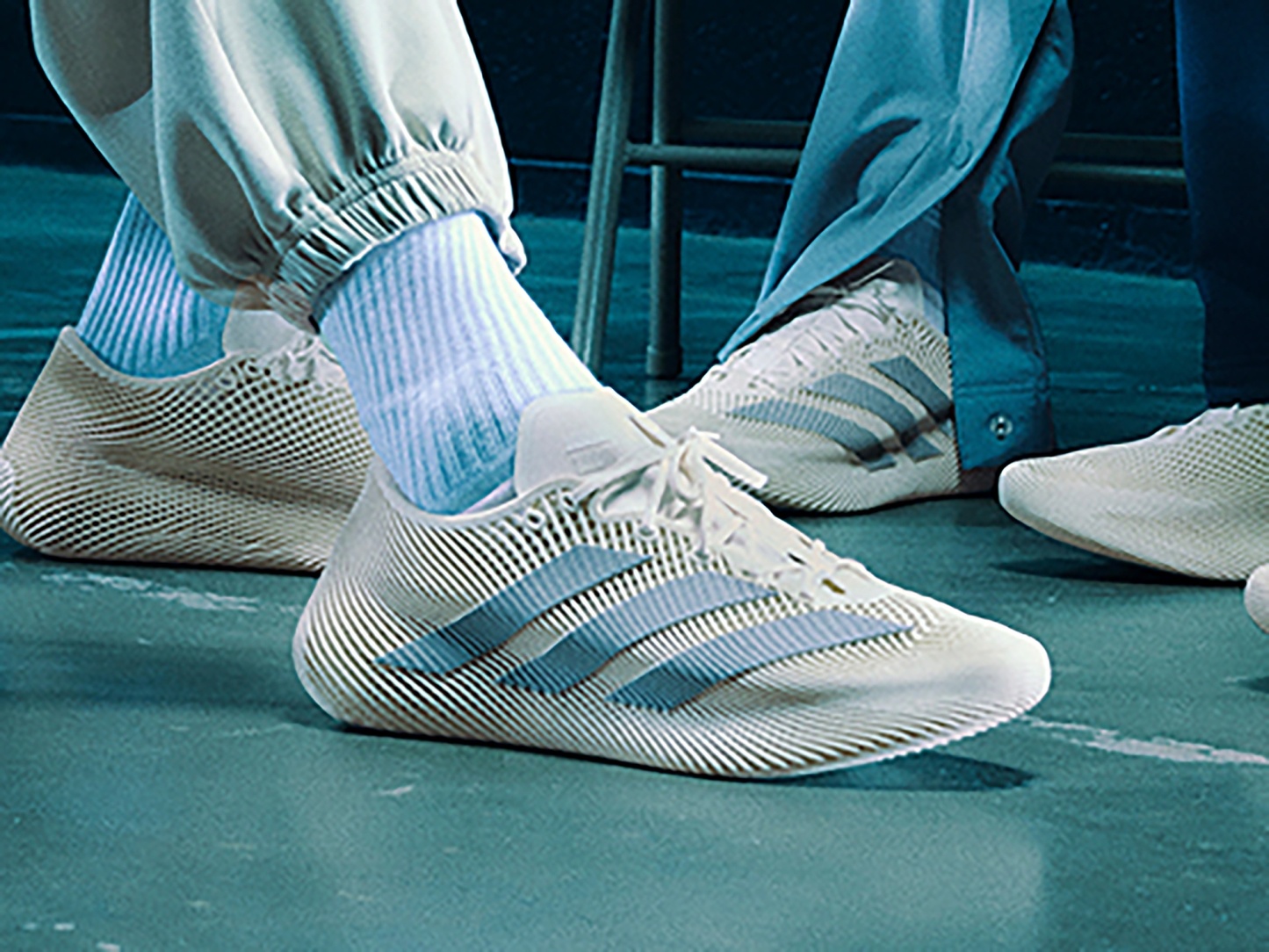 adidas CLIMACOOL Laced Shoes - Off White/Off White/Silver Met - View 3