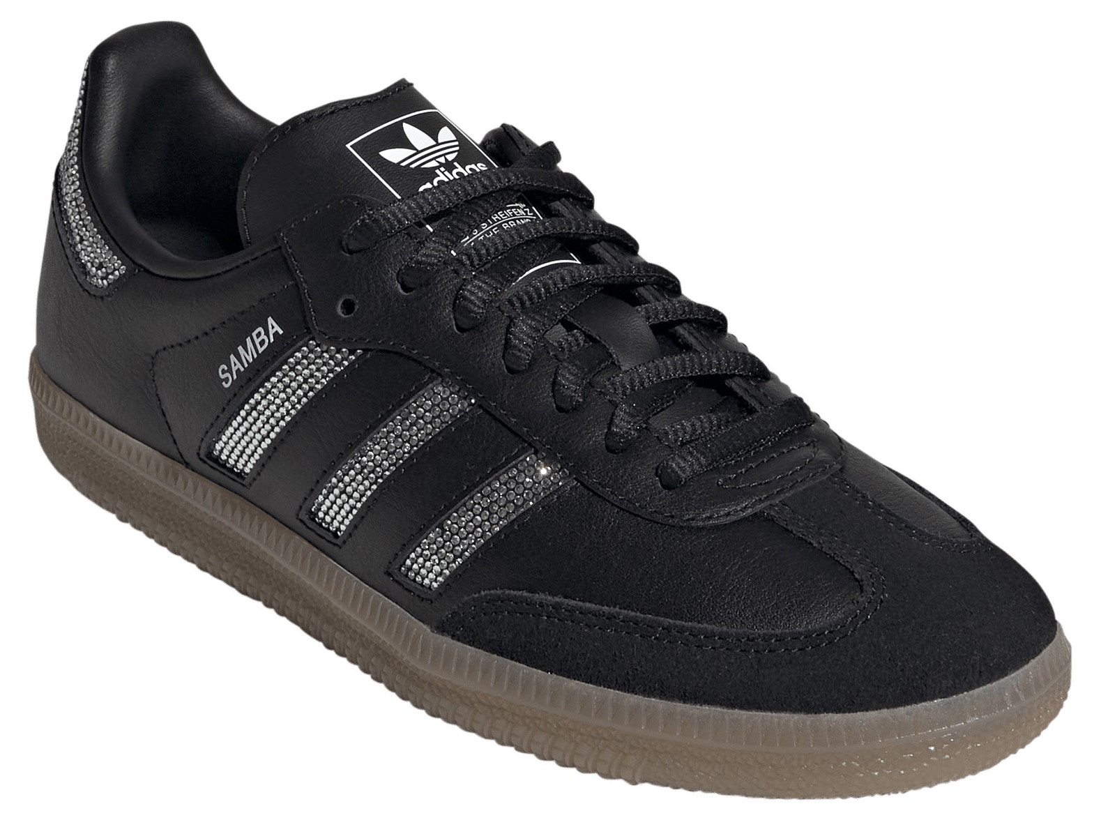 adidas Kids' Grade School Samba OG Shoes - Black/Black/Silver Metallic - View 5