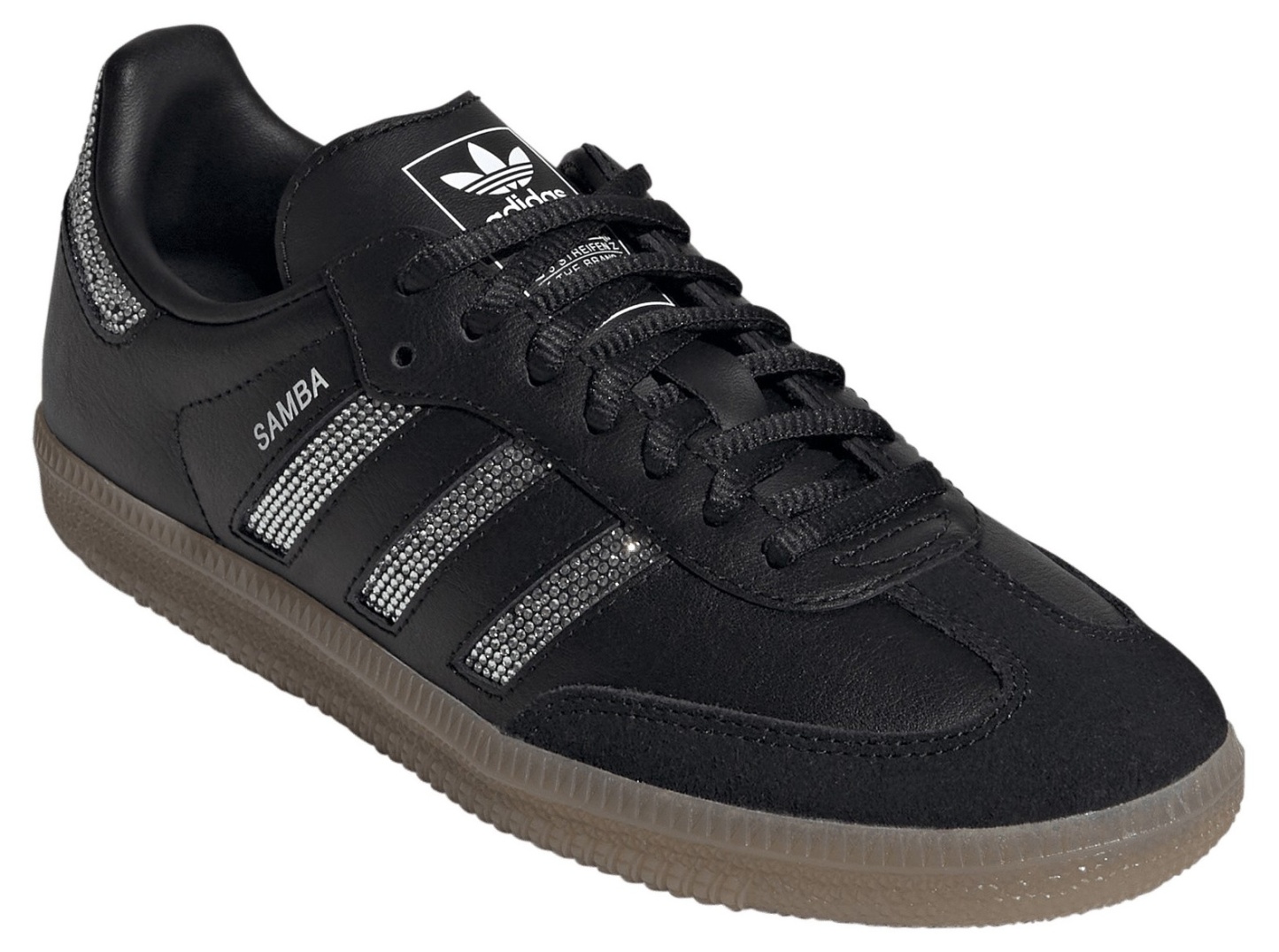 adidas Kids' Grade School Samba OG Shoes - Black/Black/Silver Metallic - View 5