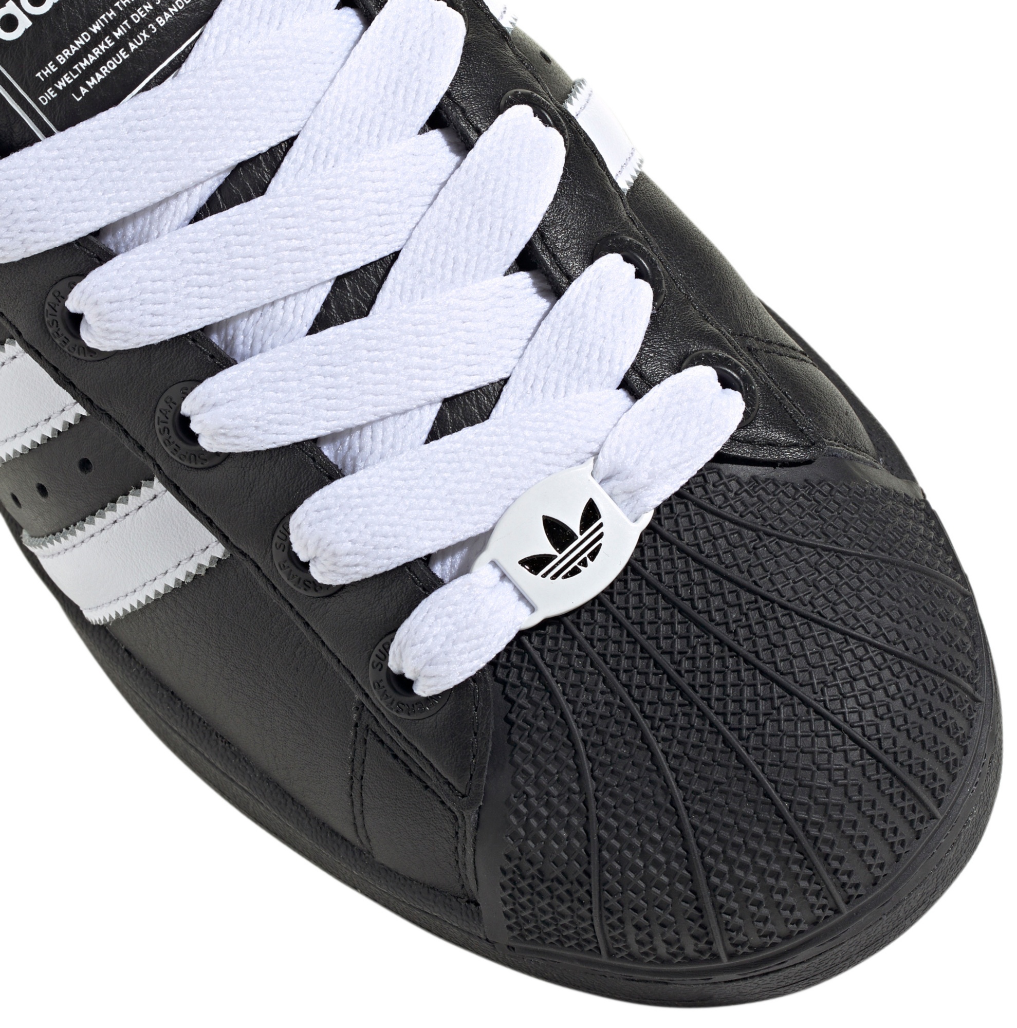 adidas Men's Superstar II Shoes - Black/White/Black - View 7