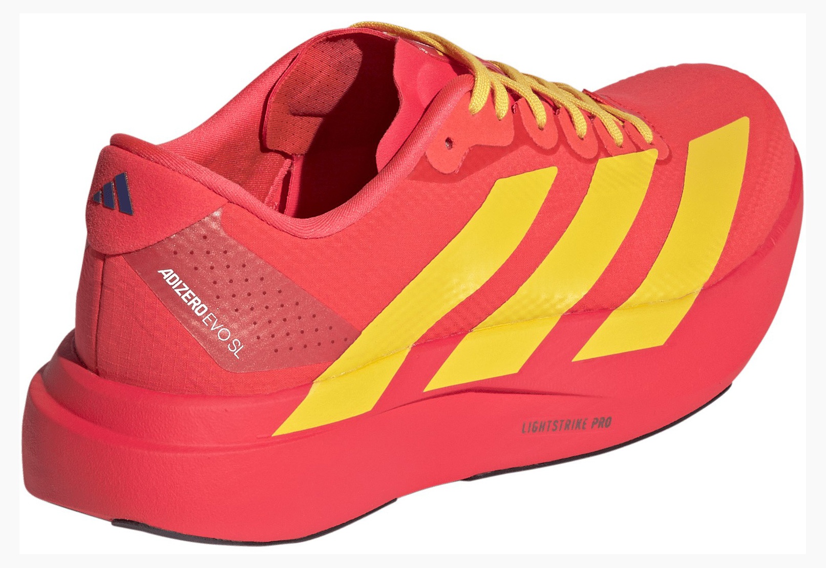 adidas Women's Adizero EVO SL Running Shoes - Lucid Red/Bold Gold/Semi Lucid Blue - View 6