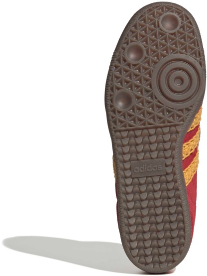 adidas Women's Long Tongue Samba Shoes - Eqpment Red/Prelvd Yellow - View 3