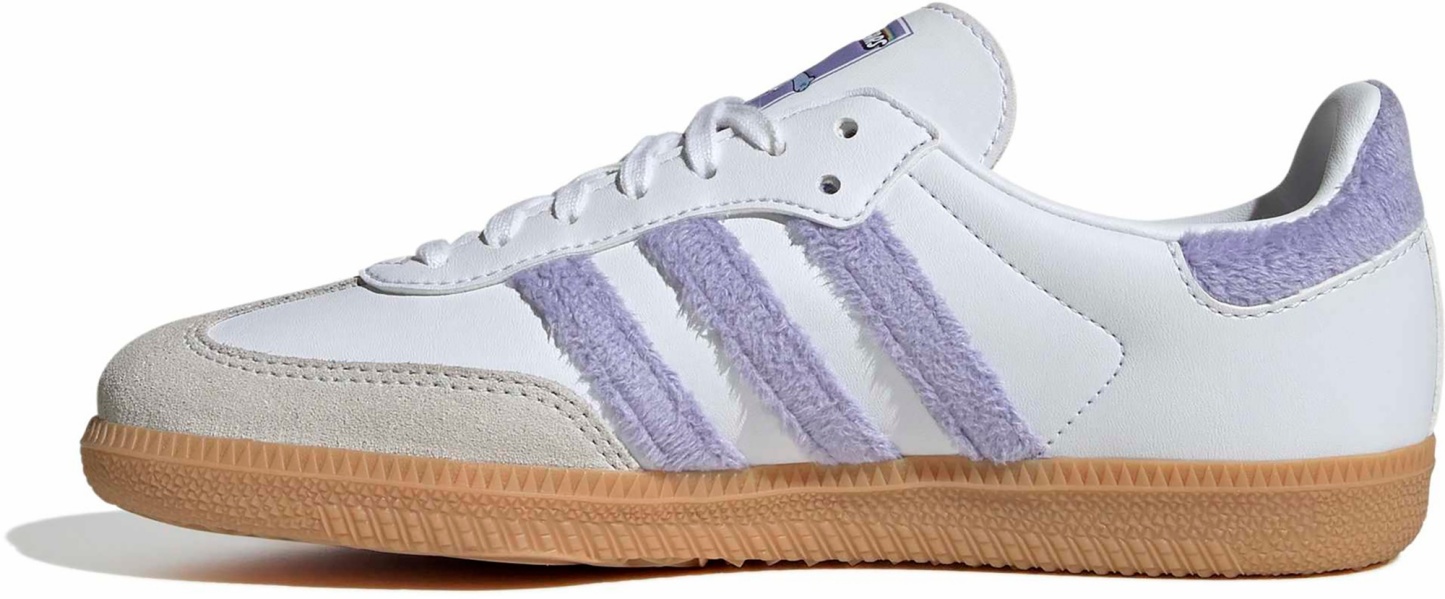 adidas Kids' Grade School Samba Care Bear Shoes - Light Purple/White/Blue Dawn - View 4