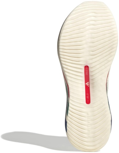 adidas Men's Hyperboost Edge Running Shoes - White/Pure Ruby/Gold Mtllc - View 4