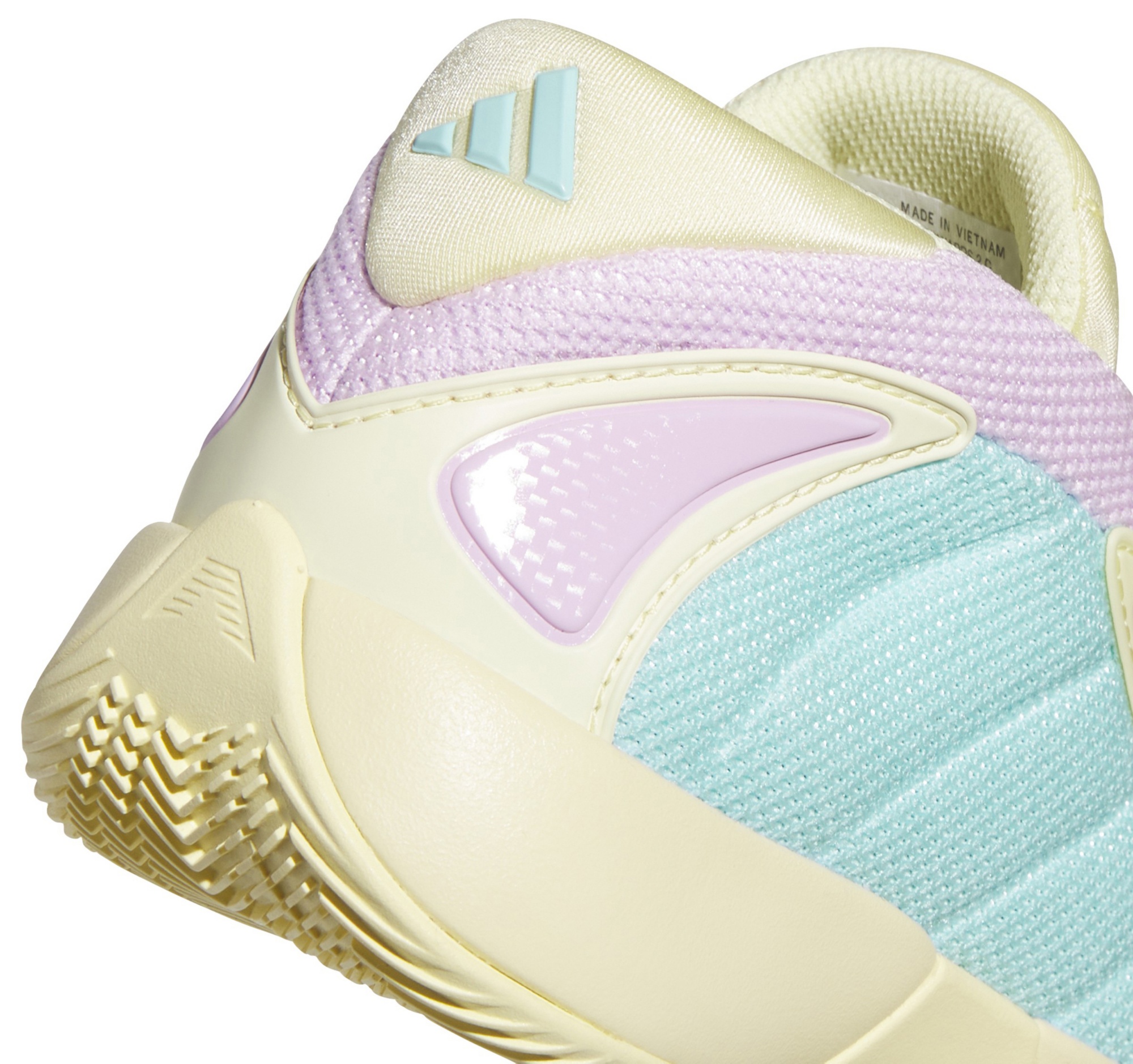 adidas Kids' Preschool Anthony Edwards 2 'Easter Egg' Basketball Shoes - Almost Yellow/Bliss Lilac/Flash Aqua - View 10
