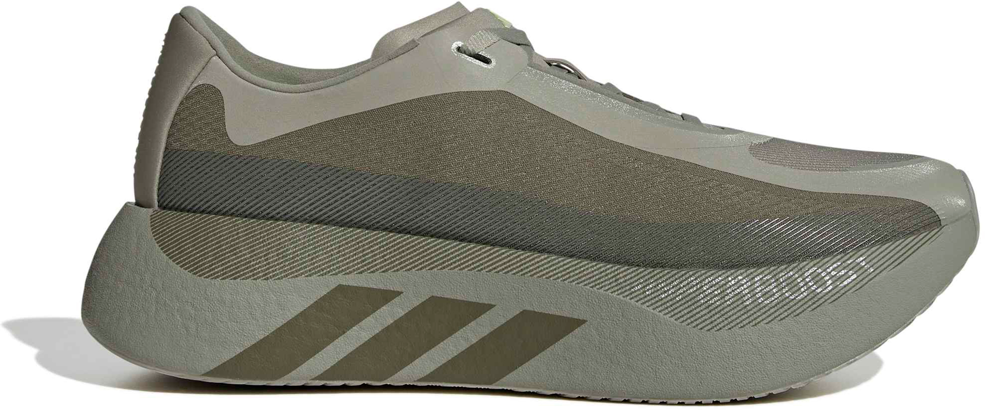 adidas Men's Hyperboost Edge Running Shoes - Silver Pebble/Medium Dark Khaki/Frozen Lemon - View 1