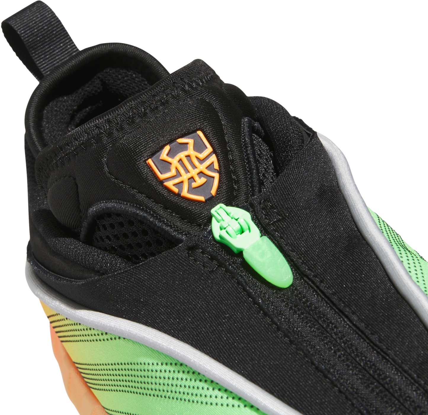 adidas D.O.N. Issue #7 Basketball Shoes - Black/Green/Orange - View 2