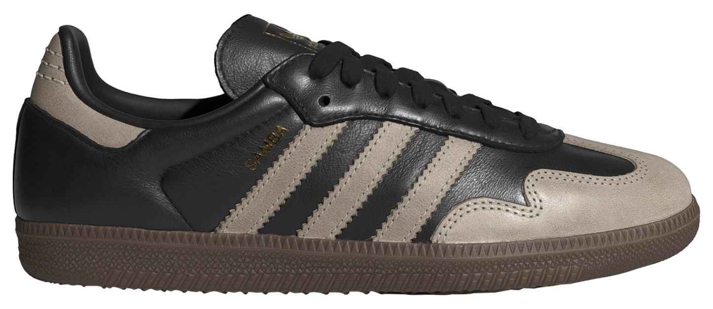 adidas Women's Samba OG Shoes - Core Black/Wonder Beige/Gold Met - View 1