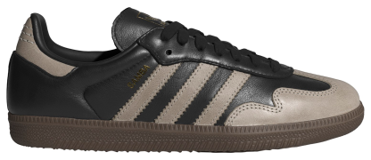 adidas Women's Samba OG Shoes - Core Black/Wonder Beige/Gold Met - View 1