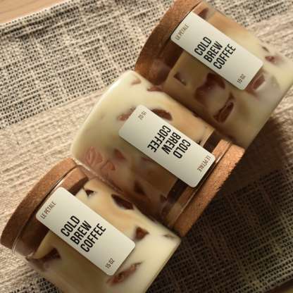 Limited Time Summer Sale - Iced Latte Coffee Scented Handmade Candle Ice Cube Design