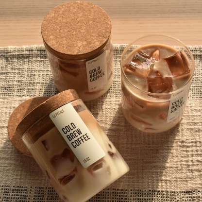 Limited Time Summer Sale - Iced Latte Coffee Scented Handmade Candle Ice Cube Design