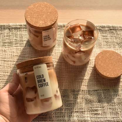 Limited Time Summer Sale - Iced Latte Coffee Scented Handmade Candle Ice Cube Design