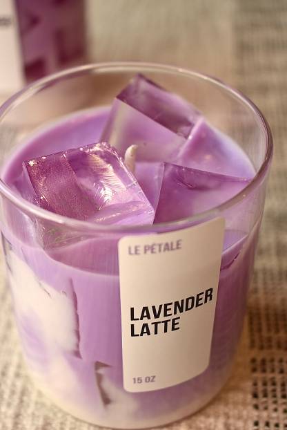 Limited Time Summer Sale - Iced Latte Coffee Scented Handmade Candle Ice Cube Design