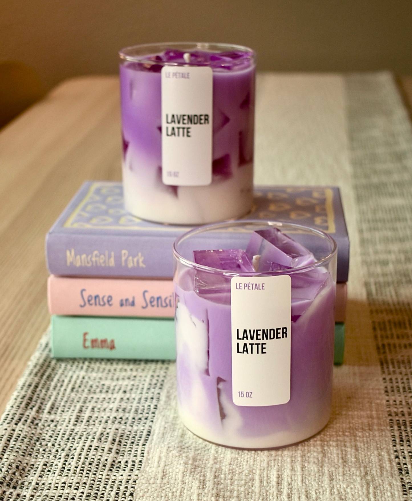 Limited Time Summer Sale - Iced Latte Coffee Scented Handmade Candle Ice Cube Design
