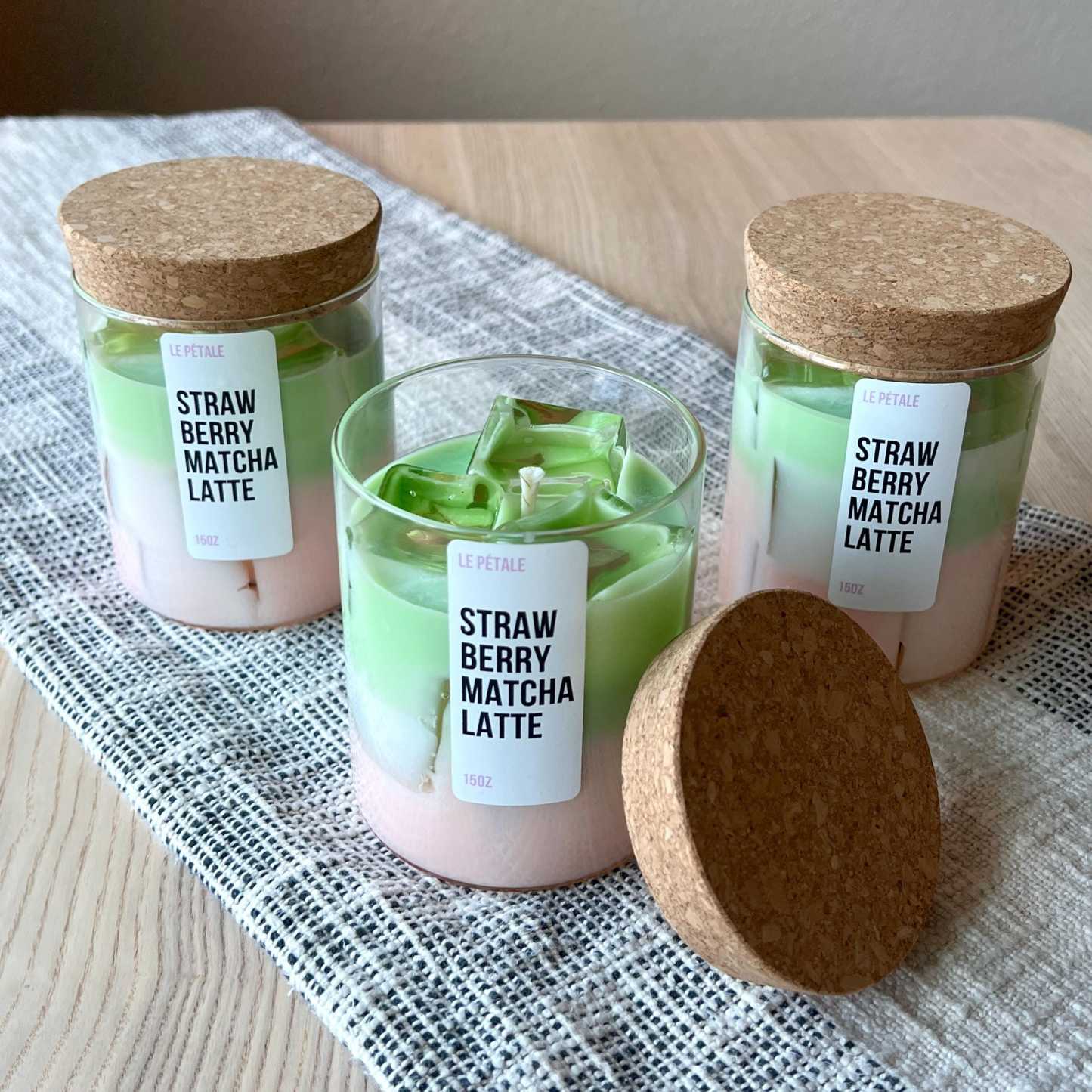 Limited Time Summer Sale - Iced Latte Coffee Scented Handmade Candle Ice Cube Design