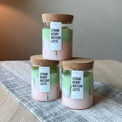 Limited Time Summer Sale - Iced Latte Coffee Scented Handmade Candle Ice Cube Design