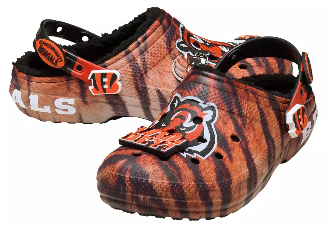 Crothtcs NFthtL Classic Cincinnati Bengals Lined Clog