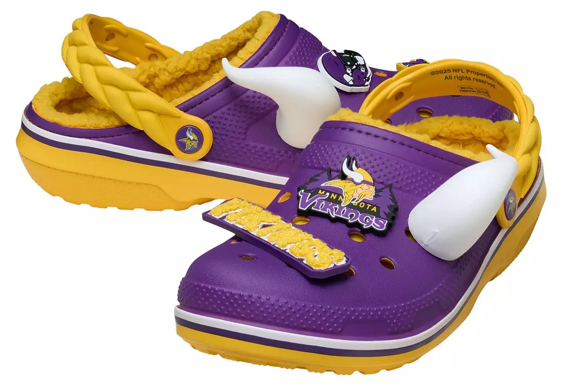 Crothtcs NFthtL Classic Minnesota Vikings Lined Clog