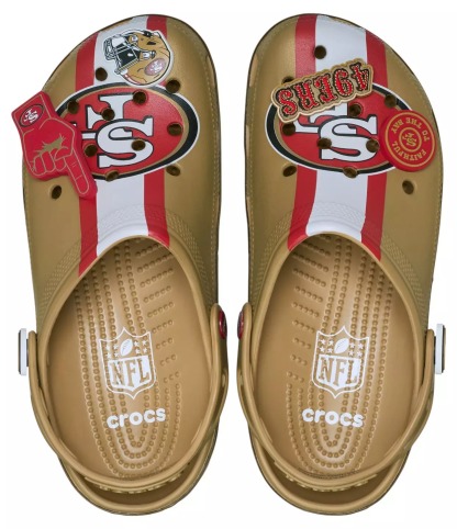 Crothtcs NFthtL Classic San Francisco 49ers Clogs
