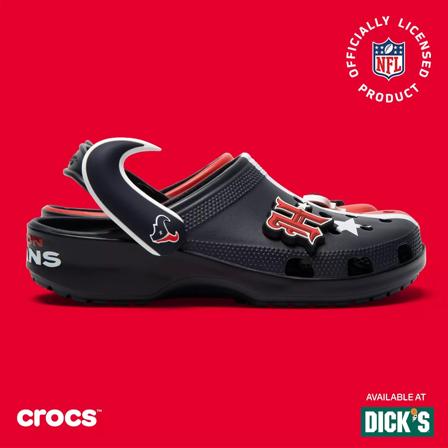 Crothtcs NFthtL Classic Houston Texans Clogs