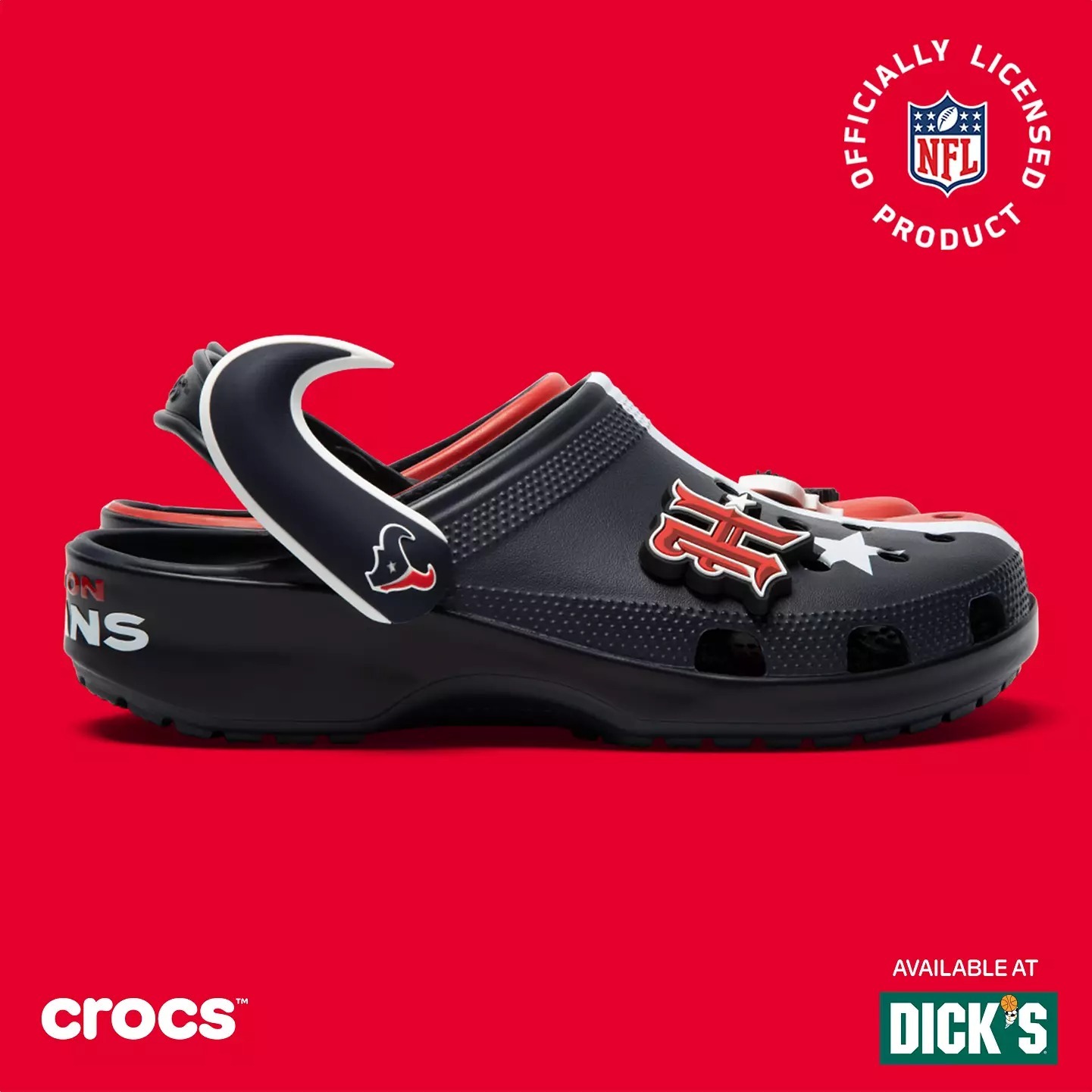 Crothtcs NFthtL Classic Houston Texans Clogs