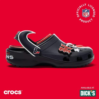 Crothtcs NFthtL Classic Houston Texans Clogs
