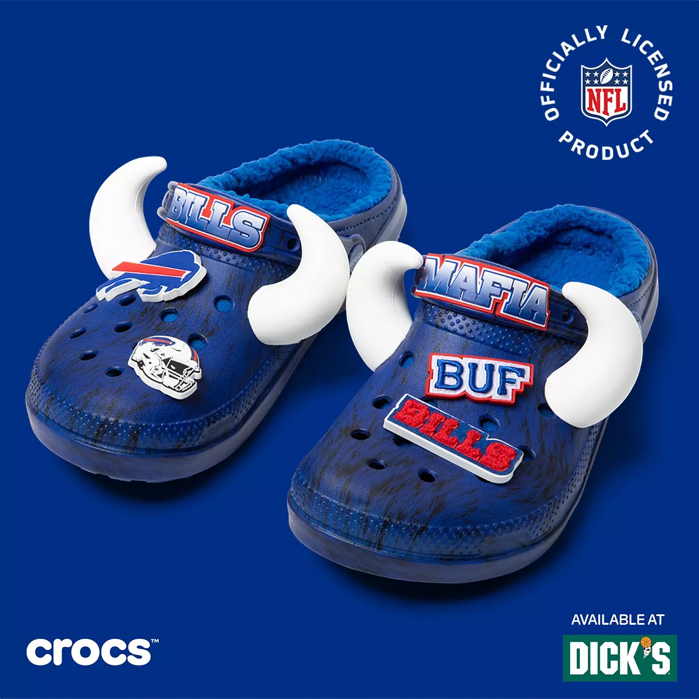 Crothtcs NFthtL Classic Buffalo Bills Lined Clog